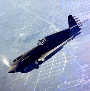 P-40A in flight